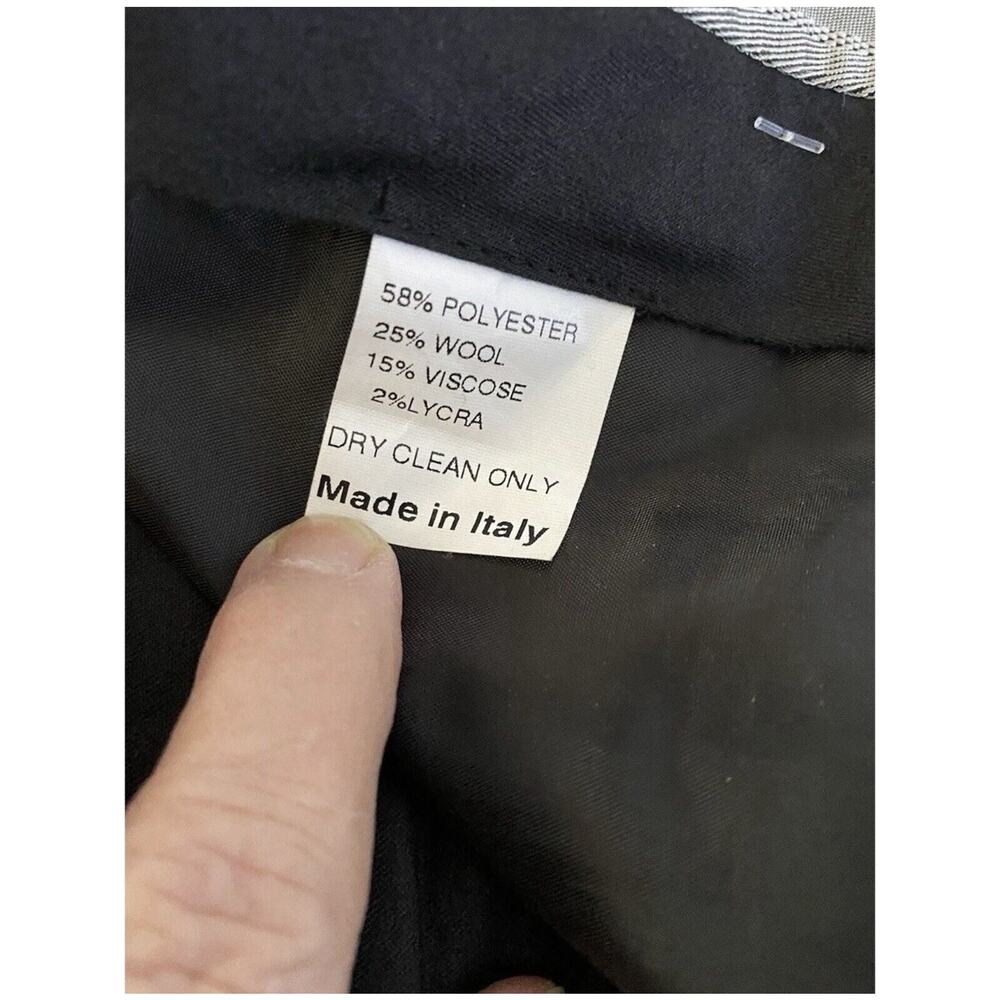 Luxury Gray Italian Wool Blend Trousers Straight Leg Minimalist 38 - Picture 5 of 12
